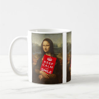 Mona Lisa Keep Calm And Smile コーヒーマグカップ