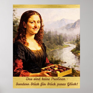 Mona Lisa mag Pralinen ポスター
