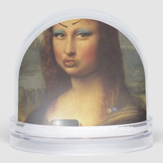 Mona Lisa making a funny face with makeup funny (正面)