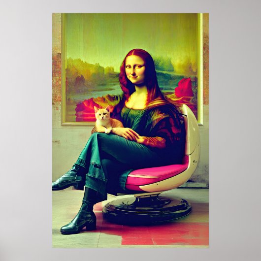 Mona Lisa Meme Pop Art  ポスター (正面)