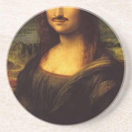 mona lisa mustache コースター (正面)