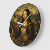 Mona Lisa Painter ラージ壁時計 (傾斜)