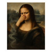 Mona Lisa Pinching Her Nose ポスター (正面)