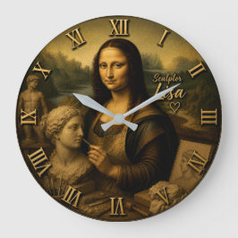 Mona Lisa Sculptor ラージ壁時計