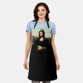 Mona Lisa St. Patrick's Day Clover エプロン (着用した状態)