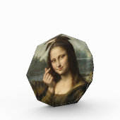 Mona Lisa striking a "Kyun Pose" フォトブロック (左)