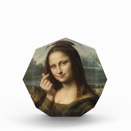 Mona Lisa striking a "Kyun Pose" フォトブロック (正面)