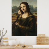 Mona Lisa striking a "Kyun Pose" ポスター (キッチン)
