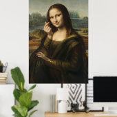 Mona Lisa striking a "Kyun Pose" ポスター (ホームオフィス)