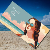 Mona Lisa Vacation Vibes ビーチタオル