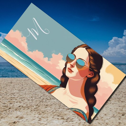 Mona Lisa Vacation Vibes ビーチタオル