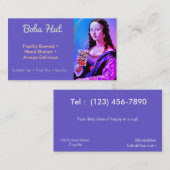 Mona Lisa with Bubble Tea 名刺 (正面/裏面)