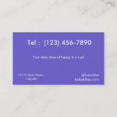 Mona Lisa with Bubble Tea 名刺 (裏面)