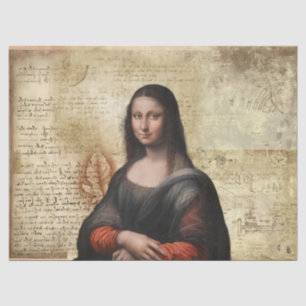 Mona Lisa with da Vinci Notesティッシュペーパー 薄葉紙