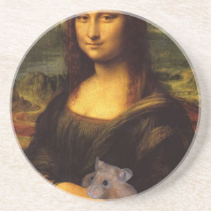 Mona Lisa With Hamster コースター