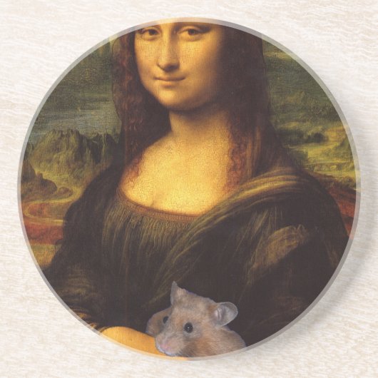 Mona Lisa With Hamster コースター (正面)