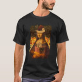 Mona Lisa with Santa Hat for Art Teacher Mona Lisa Tシャツ (正面)