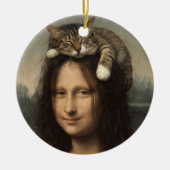 Mona Lisa With Sleeping Cat                        セラミックオーナメント (正面)