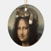 Mona Lisa With Sleeping Cat                        セラミックオーナメント (左)