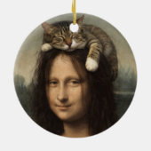 Mona Lisa With Sleeping Cat                        セラミックオーナメント (裏面)