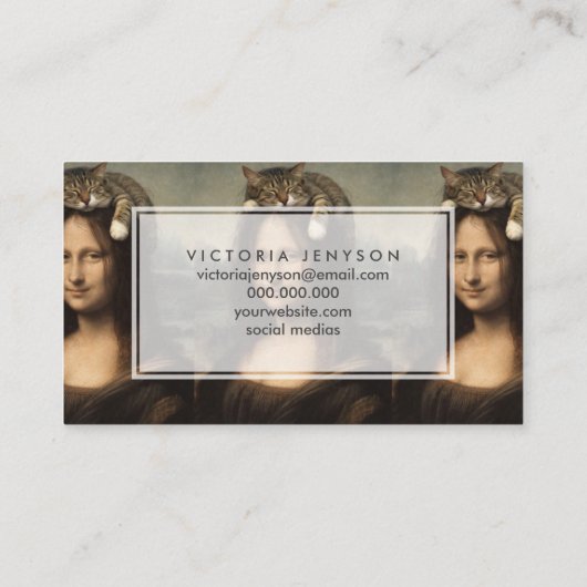 Mona Lisa With Sleeping Cat                        名刺 (裏面)