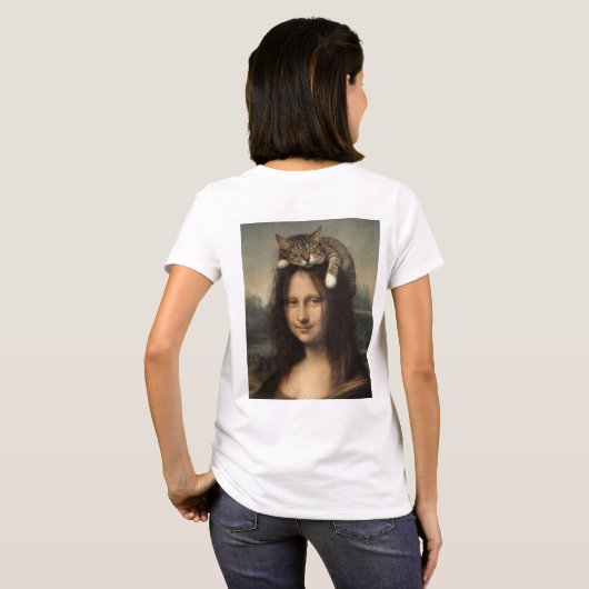 Mona Lisa With Sleeping Cat                        Tシャツ (裏面フル)