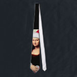 Mona Lisa's Christmas Santa Hat ネクタイ<br><div class="desc">* Celebrate the Christmas Season with Mona Lisa! ... ..A re-edit of the art of Leonardo da Vinci. (Mona Lisa) ... ... ... At The *Spoofing The Arts* Store, you'll find re-edits (mostly parody) of famous fine art work. ... ... . ~ Made from 100% polyester; silky finish * custom...</div>