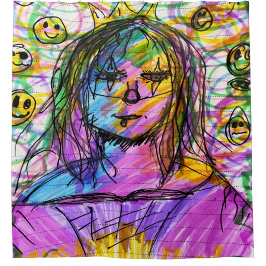 Mona Pop シャワーカーテン (正面)