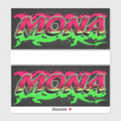 Mona Vorname Name Graffiti Aufkleber Sticker シール (シート)