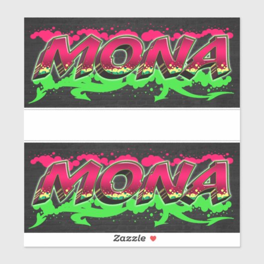 Mona Vorname Name Graffiti Aufkleber Sticker シール (シート)