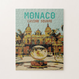 Monaco Casino Côte d'Azur illustration France ジグソーパズル