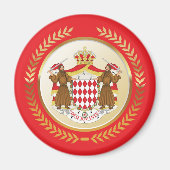 Monaco Coat of Arms マグネット (正面)