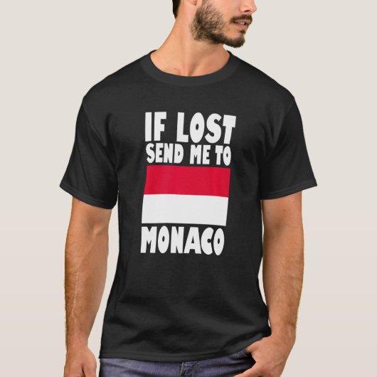 Monaco Flag Design  If lost send me to Monaco Prem Tシャツ (正面)