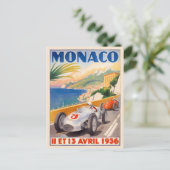 Monaco Grand Prix 1936 Vintage ポストカード (スタンド正面)
