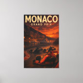 Monaco Grand Prix Circuit de Monaco F1 2024 Street キャンバスプリント (正面)
