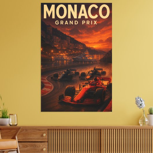 Monaco Grand Prix Circuit de Monaco F1 2024 Street キャンバスプリント (インサイチュ (リビング))