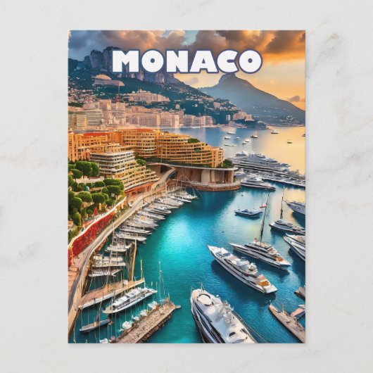 Monaco, joyau scintillant sur la Côte d'Azur ポストカード (正面)