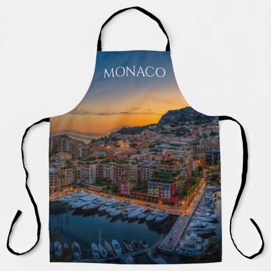 Monaco Kitchen Apron Souvenir Memento Souvenir エプロン (正面)