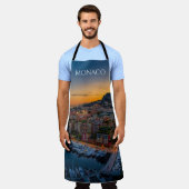 Monaco Kitchen Apron Souvenir Memento Souvenir エプロン (着用した状態)