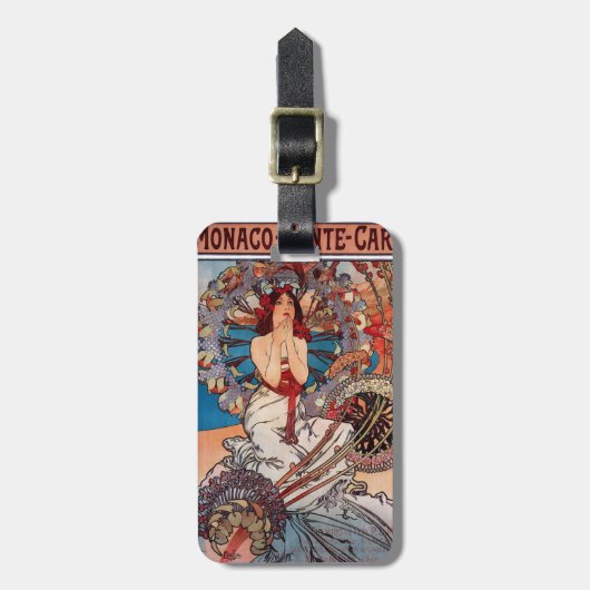 Monaco Monte Carlo , Alfons Mucha ラゲッジタグ (正面縦)