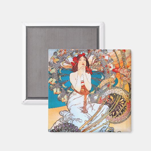 Monaco, Monte-Carlo, Mucha マグネット (正面/裏面)