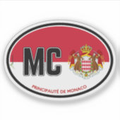 MONACO Principate de Monaco 01 Sticker シール (正面)