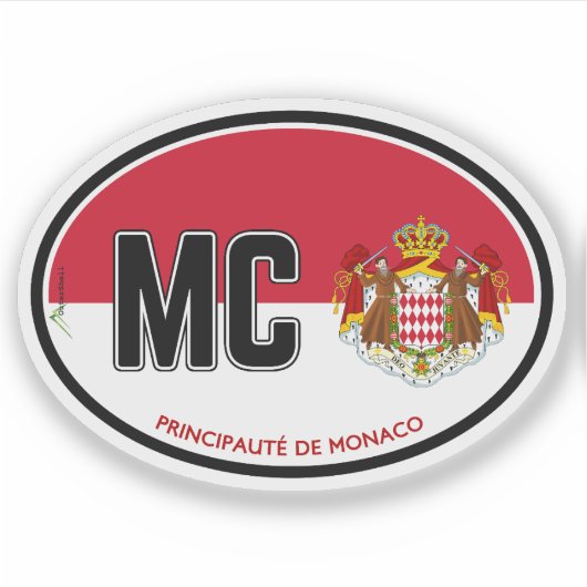MONACO Principate de Monaco 01 Sticker シール (正面)