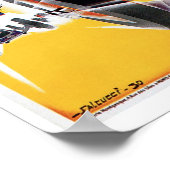 Monaco Race Car Vintage Art Print Poster ポスター (角)