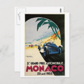 Monaco Racing Vintage ポストカード (正面/裏面)