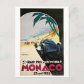 Monaco Racing Vintage ポストカード (正面)