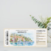 Monaco Trip Boarding Pass Ticket 招待状 (スタンド正面)