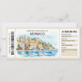 Monaco Trip Boarding Pass Ticket 招待状 (正面)