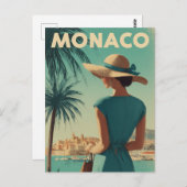 Monaco vintage fashion ポストカード (正面/裏面)