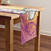 Monarch Butterflies on Purple Background ショートテーブルランナー (インサイチュ)